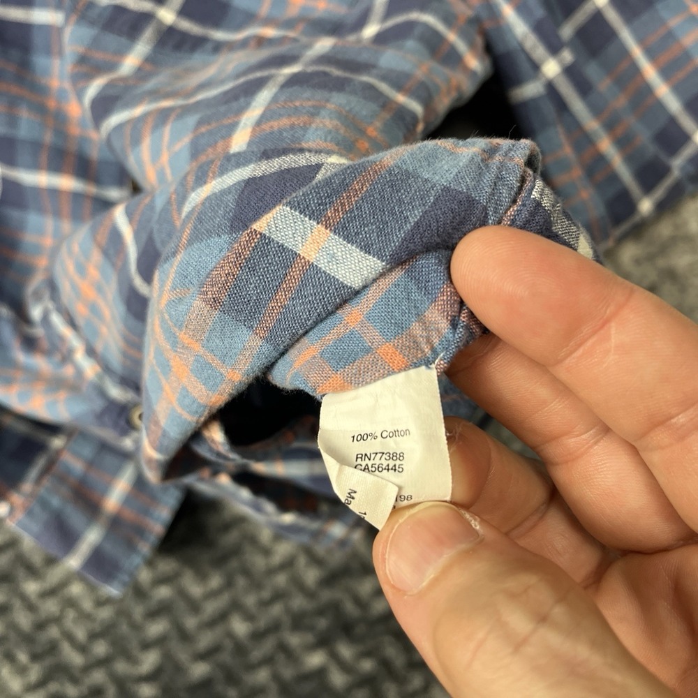 J. Crew Lightweight Flannel Shirt Mens M Blue Plaid Workwear Outdoor - Picture 5 of 10